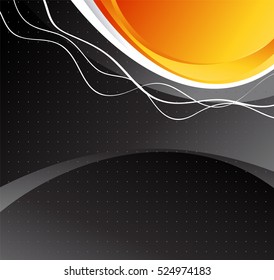 Summer background with a circle. Abstract summer illustrations bor brochure or flyer.