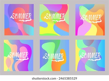	
Summer background collection 
Colorful liquid  illustration for summer events	