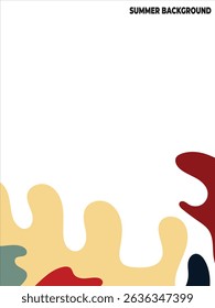 Summer background collection Colorful liquid illustration for summer events
