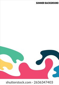 Colección de fondo de verano Ilustración líquida colorida para eventos de verano