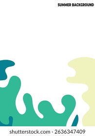 Summer background collection Colorful liquid illustration for summer events