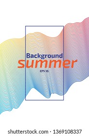Summer background color wave vector 