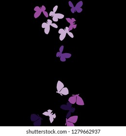 Summer Background with Colorful Butterflies. Simple Feminine Pattern for Card, Invitation, Print. Trendy Decoration with Beautiful Butterfly Silhouettes. Vector Background with Moth
