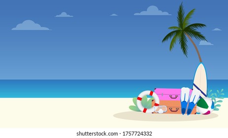 Summer background concept illustration vector