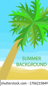 Summer background with copy space for text-summer landscape-background for banner, greeting card, poster and advertising-summer holiday concept, vector graphics