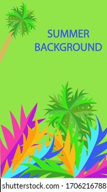 Antecedentes de verano con espacio de copia para el paisaje de texto-verano para banner, tarjeta de saludo, póster y publicidad-concepto de vacaciones de verano, gráficos vectoriales