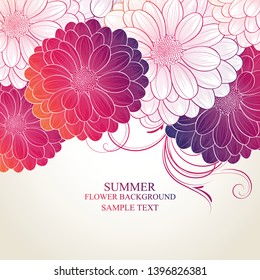 Summer background with daisy flowers.