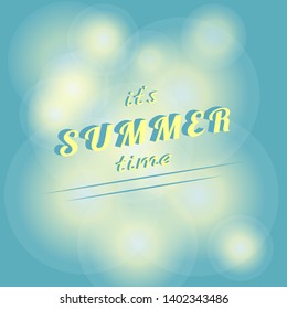 Summer background design. Blue sky with sunshine. Isolated background. Vector illustration.