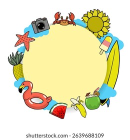 Summer Background Design Concept with Copy Space