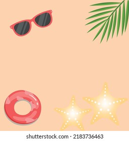 Summer background design. Holiday poster.
