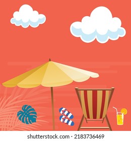 Summer background design. Holiday poster.