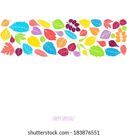 Summer background for design. Summer leaves. Vector illustration.