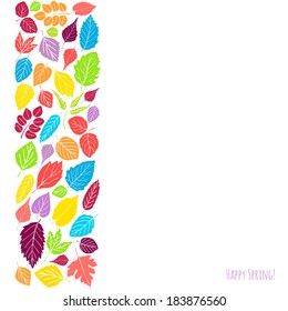 Summer background for design. Summer leaves. Vector illustration.