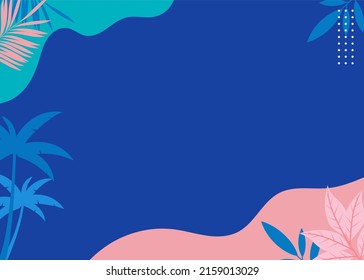 summer background design with memphis concept and abstract geometric