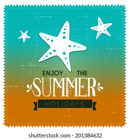 Summer background design with starfish.