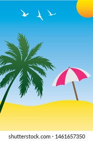Summer Background Design, Vector Illustration