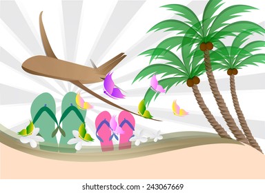 Summer background design, vector Illustrations .ESP 10.