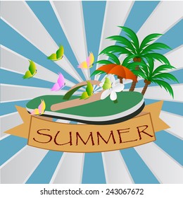 Summer background design, vector Illustrations .ESP 10.