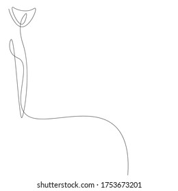 Summer background with flower. Vector illustration