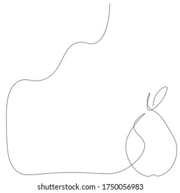 Summer background. Fruit pear vector illustration