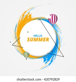 Summer background. Summer fun. Hello Summer. Vector illustration.