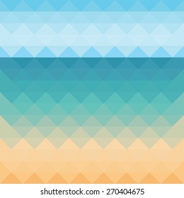 Summer background. Geometric shapes. 