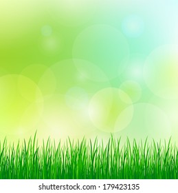 summer background with green grass. eps10