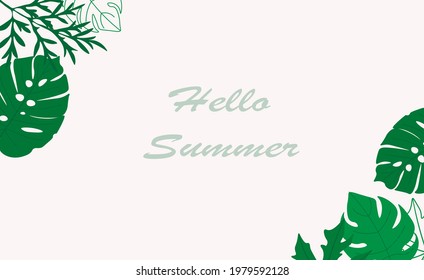 fondo de verano, fondo de hojas verdes