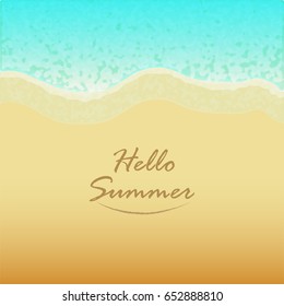 Summer background with Hello summer text