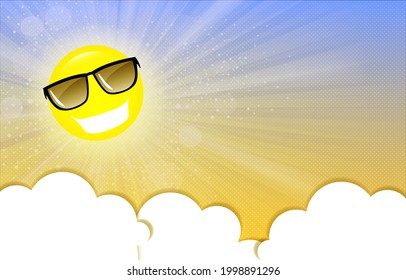 Summer background for hot sale banner and poster, summer background vector illustration.