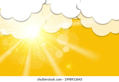 Summer background for hot sale banner and poster, summer background vector illustration.