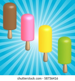 Summer Background - Ice Cream Bars