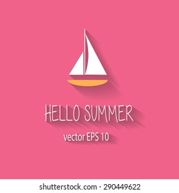 Summer background icon logo pink 