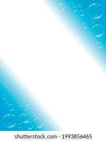 Summer background illustration of soap bubbles