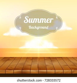 Summer Background illustration with Sun Shine 