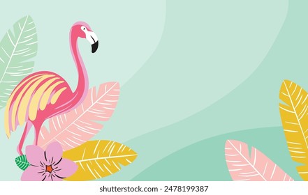 Summer background illustration waves and sun design