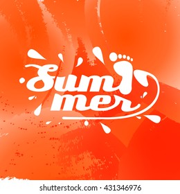 summer background with the inscription in vector format 