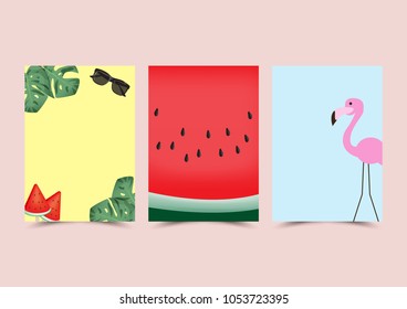 Summer background layout for banners, flyer, poster, brochure, voucher . Vector illustration.