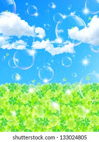 Summer background leaf clover