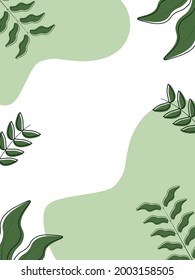 Fondo de verano con hojas para invitación, tarjeta de saludo y banner del sitio web
