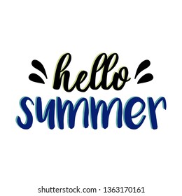 Summer background lettering. Vector