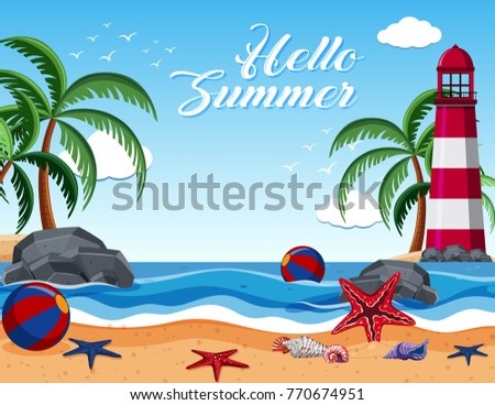 Similar – Image, Stock Photo Tree and lighthouse in Bastorf