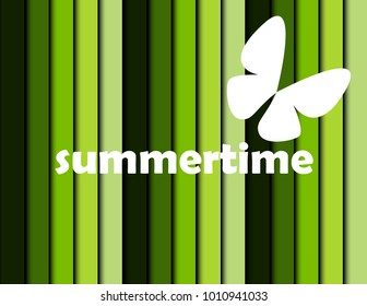 summer background like green grass with butterfly . vector. abstract