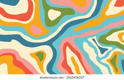 Summer background with liquid abstract shapes. Abstract pastel color background