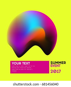 summer background with Liquid color covers. Fluid shapes composition. Futuristic design posters. Eps10 vector.