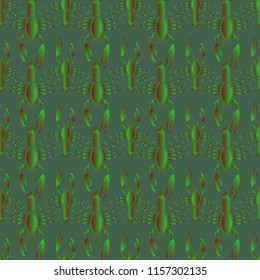Summer background lobster multicolor sea seamless.