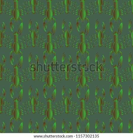 Summer background lobster multicolor sea seamless.