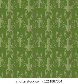 Summer background lobster multicolored sea seamless.
