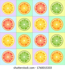 Summer background made from slices of orange