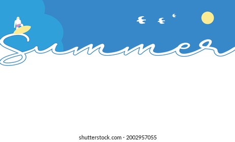 fondo veraniego de un hombre surfeando en la ola